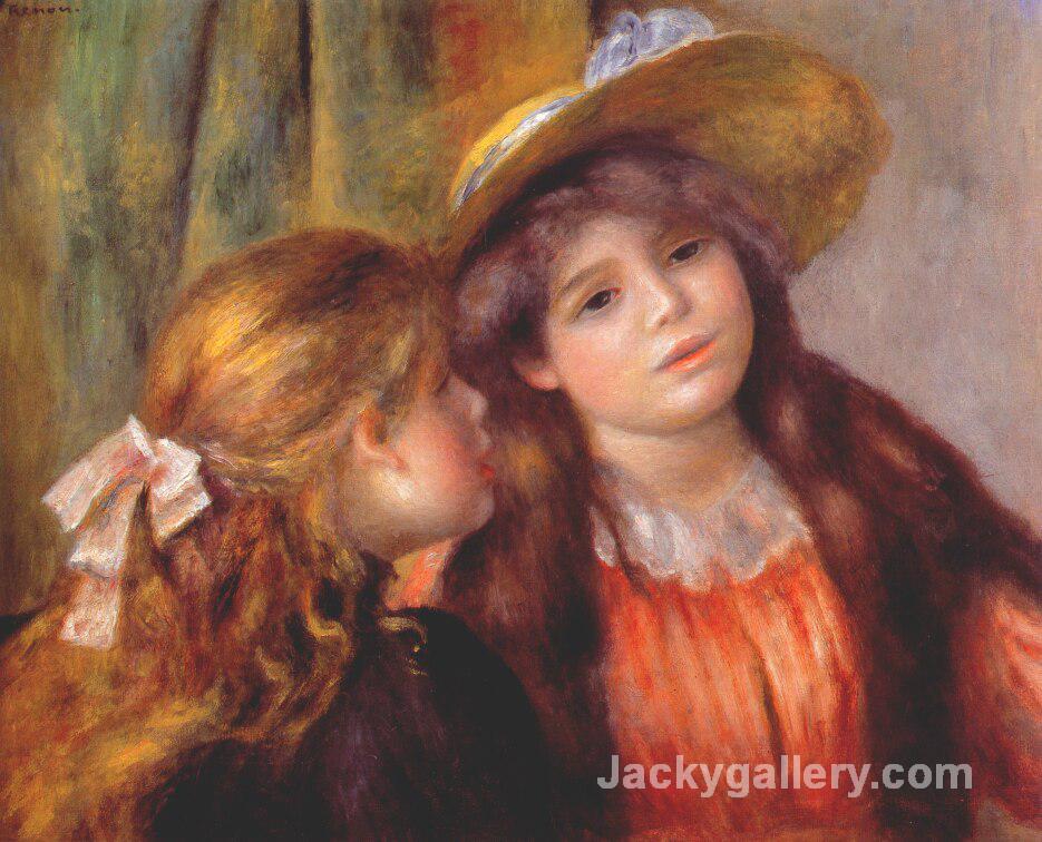 Two girls by Renoir by Pierre Auguste Renoir paintings reproduction